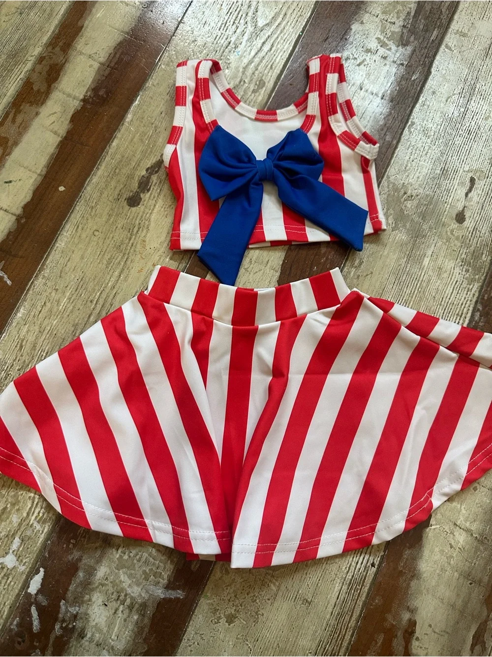 Disney Striped Custom set with Captain Mickey  Character Print 12/18 months NEW